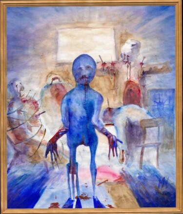 Painting titled ""Утро в психиатриче…" by Pavel Lyakhov, Original Artwork