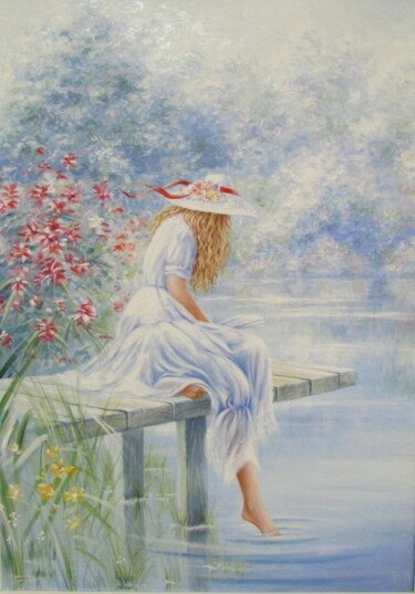 Painting titled "June mood" by Pavel Moskalenko, Original Artwork, Oil