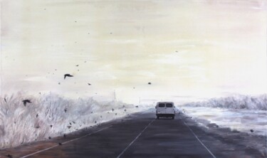 Painting titled "«The Road Home»" by Pavel Nechaev, Original Artwork, Oil