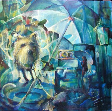 Pintura intitulada "on the panel" por Pavel Sirokvasha, Obras de arte originais, Óleo