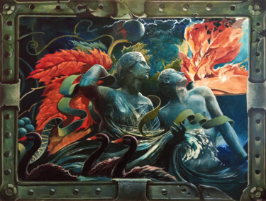 Pittura intitolato "The Harvest" da Pavel Korzukhin, Opera d'arte originale, Acrilico