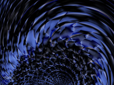Digital Arts titled "Cobalt Conch - 24"…" by Jim Pavelle, Original Artwork, 2D Digital Work