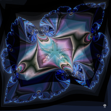 Digital Arts titled "Blue Flamenco Starf…" by Jim Pavelle, Original Artwork, 2D Digital Work
