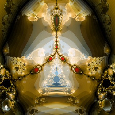 Digital Arts titled "Golden Jacuzzi" by Jim Pavelle, Original Artwork, 2D Digital Work