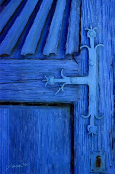Digital Arts titled "Blue Church Door" by Jim Pavelle, Original Artwork