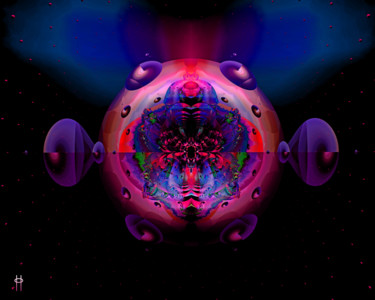 Digital Arts titled "Flying Purple Peopl…" by Jim Pavelle, Original Artwork, 2D Digital Work