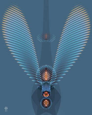 Digital Arts titled "Cologne Moth" by Jim Pavelle, Original Artwork, 2D Digital Work