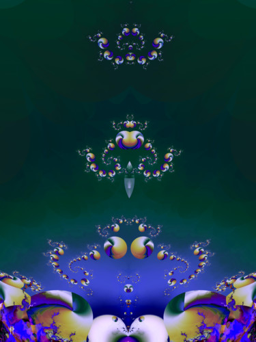 Digital Arts titled "Kalpurnian Clusters" by Jim Pavelle, Original Artwork, 2D Digital Work