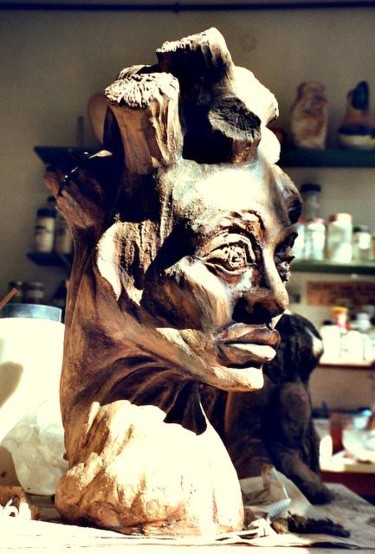 Escultura titulada "retrato de una jeva" por Pavel Miguel, Obra de arte original