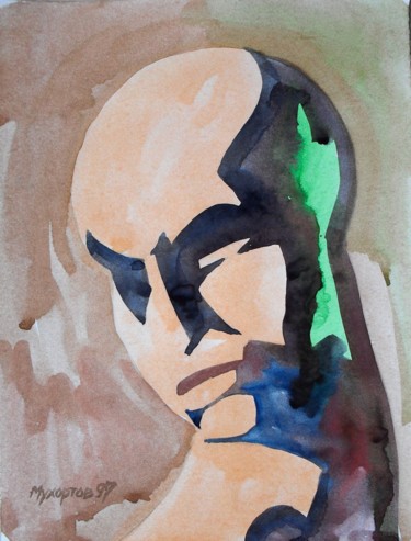 Картина под названием "Мефисто" - Павел Мухортов, Подлинное произведение искусства, Акварель