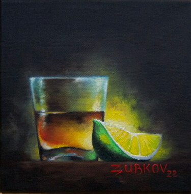 Painting titled "Lime time" by Pavel Zubkov, Original Artwork, Oil