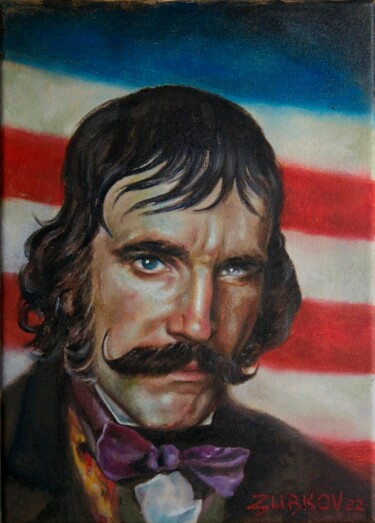 Painting titled "Bill the Butcher" by Pavel Zubkov, Original Artwork, Oil