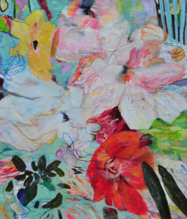 Peinture intitulée "Bloom" par Pavlina Görner-Löw, Œuvre d'art originale, Acrylique Monté sur Châssis en bois