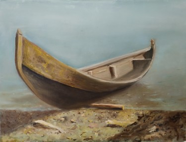 Картина под названием "Лодка 2" - Nikolay Pavlenko, Подлинное произведение искусства, Масло