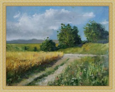 Painting titled "Лето" by Nikolay Pavlenko, Original Artwork, Oil