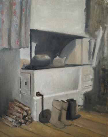 Картина под названием "Печь." - Nikolay Pavlenko, Подлинное произведение искусства, Масло