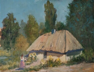 Malerei mit dem Titel "Дом." von Nikolay Pavlenko, Original-Kunstwerk, Öl