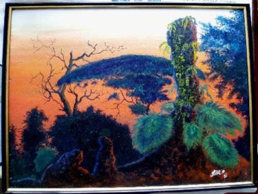Peinture intitulée "Rain forest" par Pavouk7, Œuvre d'art originale