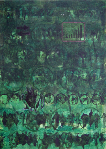 Malerei mit dem Titel "Isolation" von Pawan Shharma, Original-Kunstwerk, Acryl