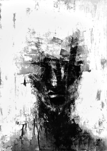 Arts numériques intitulée "Face 2022" par Paweł Alan Motyka, Œuvre d'art originale, Peinture numérique