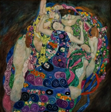 Peinture intitulée "Reprod. nach Gustav…" par Pawel Bielec, Œuvre d'art originale, Huile Monté sur Châssis en bois