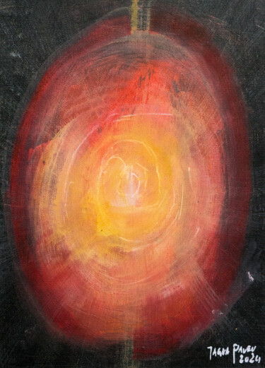 Peinture intitulée "" CORE OF THE EARTH"" par Paweł Jagła, Œuvre d'art originale, Acrylique