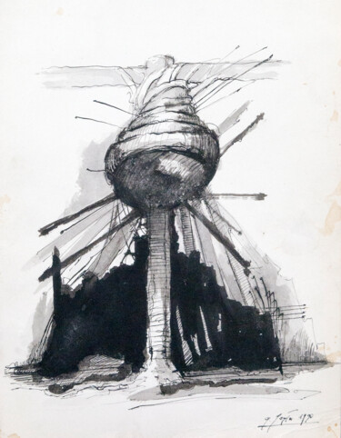 ""Composition I"" başlıklı Resim Paweł Jagła tarafından, Orijinal sanat, Mürekkep
