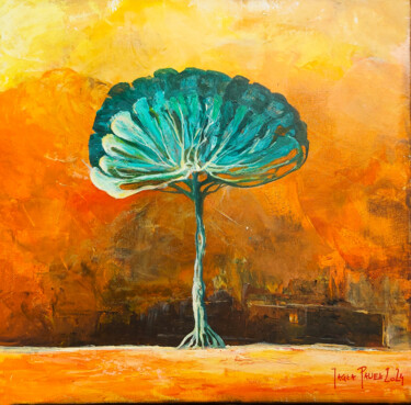 Malerei mit dem Titel "BLUE TREE" von Paweł Jagła, Original-Kunstwerk, Acryl