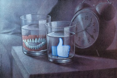 Desenho intitulada ""Time to rest": ori…" por Pawel Kuczynski, Obras de arte originais