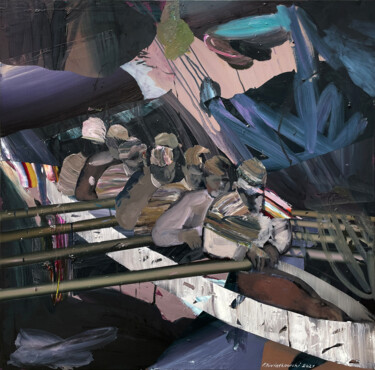 Картина под названием "Upstream IV" - Paweł Kwiatkowski, Подлинное произведение искусства, Масло