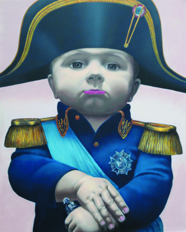 Painting titled "Napoleon-young gene…" by Pawel Luchowski, Original Artwork, 2D Digital Work