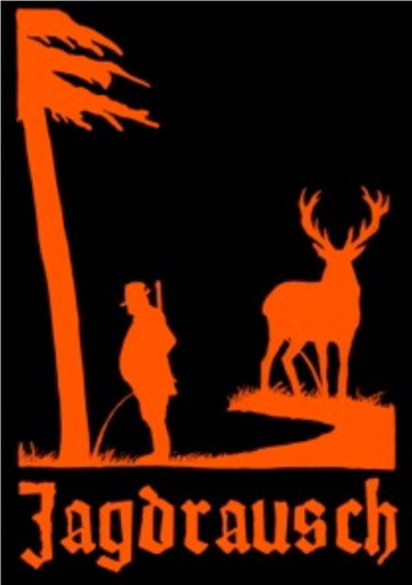 Druckgrafik mit dem Titel "Jagdrausch Pause/re…" von Pawel Luchowski, Original-Kunstwerk, Siebdruck