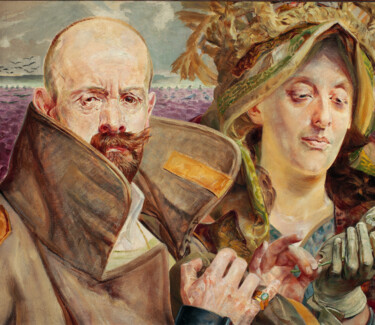 Peinture intitulée "Pierwiosnek - Portr…" par Paweł Waligórski, Œuvre d'art originale, Huile