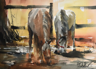 Painting titled "Beyond the Race" by Pawel Gladkow, Original Artwork, Watercolor