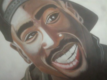 Painting titled "2pac" by Paxton Tubind, Original Artwork, Acrylic