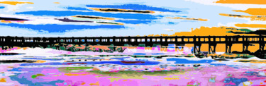 Grafika cyfrowa / sztuka generowana cyfrowo zatytułowany „Bridge” autorstwa Emmanuel Payet, Oryginalna praca, Fotomontaż
