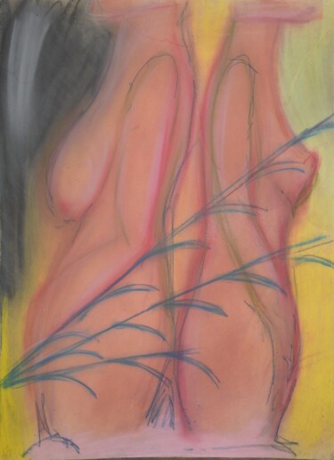 Painting titled "Mujer contra Mujer…" by Rodrigo Payró, Original Artwork, Pastel