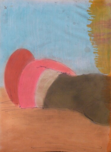 Malerei mit dem Titel "Pelirroja I (Ginger…" von Rodrigo Payró, Original-Kunstwerk, Pastell