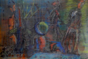 Pittura intitolato "Las Brujas (The Wit…" da Rodrigo Payró, Opera d'arte originale, Pastello