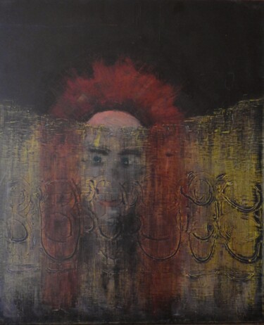Painting titled "Beatrice or the Ato…" by Rodrigo Payró, Original Artwork, Oil Mounted on Wood Stretcher frame