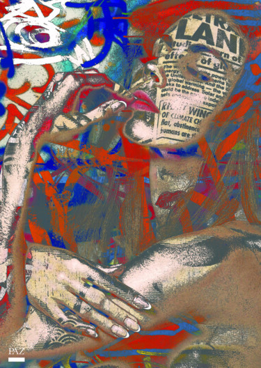Arte digitale intitolato "Urban CMJN" da Paz, Opera d'arte originale, Collage digitale