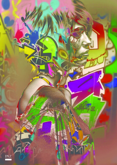 Digital Arts titled "Hide 2" by Paz, Original Artwork, Digital Collage