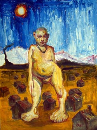 Painting titled "The Giant" by Paz Winshtein, Original Artwork