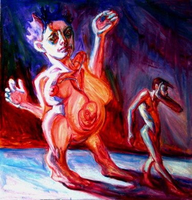 Painting titled "Fear of the Others" by Paz Winshtein, Original Artwork