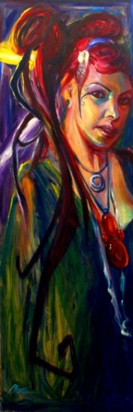 Painting titled "Witch # 1" by Paz Winshtein, Original Artwork, Oil