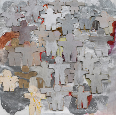 Картина под названием "multitude" - Pietro Bellani, Подлинное произведение искусства, Пигменты