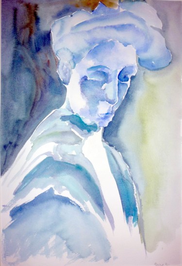 Painting titled "Rodin in acquarello…" by Paola Benni, Original Artwork, Watercolor