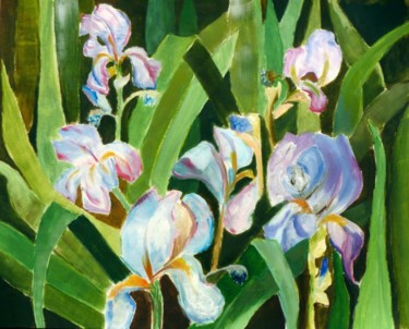 Malerei mit dem Titel "iris per Amos - iri…" von Paola Benni, Original-Kunstwerk, Öl