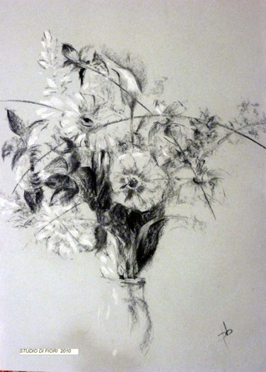 Pittura intitolato "studio di fiori - f…" da Paola Benni, Opera d'arte originale
