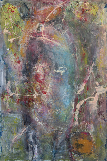 Painting titled "En relisant Rimbaud" by Pboiko, Original Artwork, Acrylic